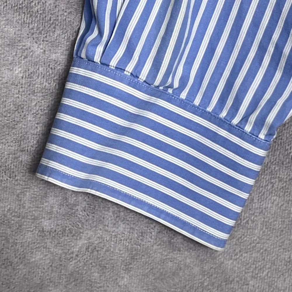 Tommy Hilfiger‎ Button Down Shirt Mens 15.5 34-35 Blue White Striped Excellent